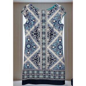 Tiana B. Dress Womens Sz 6 Sleeveless Stretch Geometric Thick Fabric